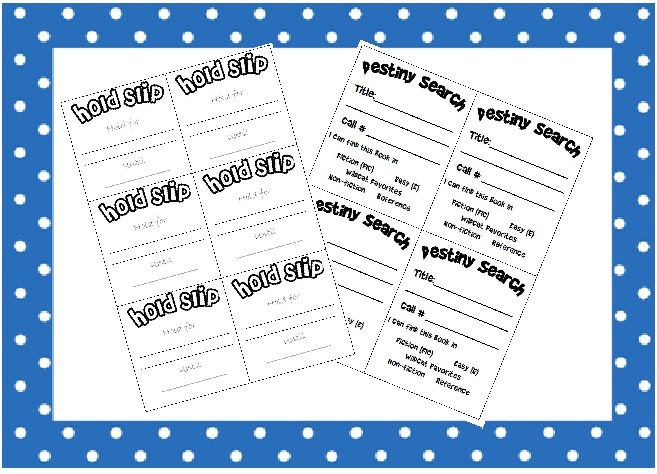 The Book Bug Search And Hold Slips