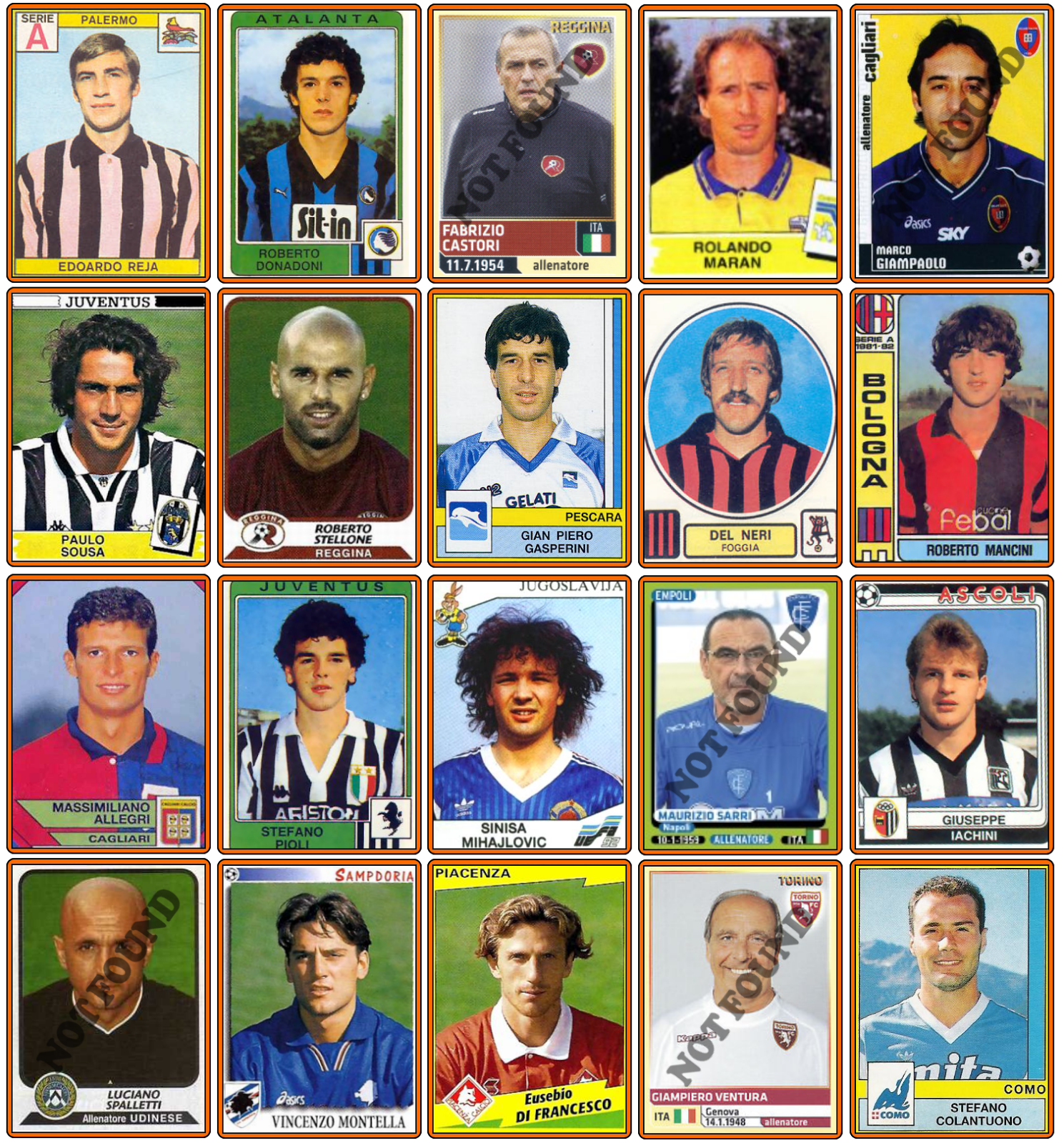 Old School Panini 201516 Serie A Managers