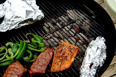 Grilling Lake and Steak - Photo by David Yussen