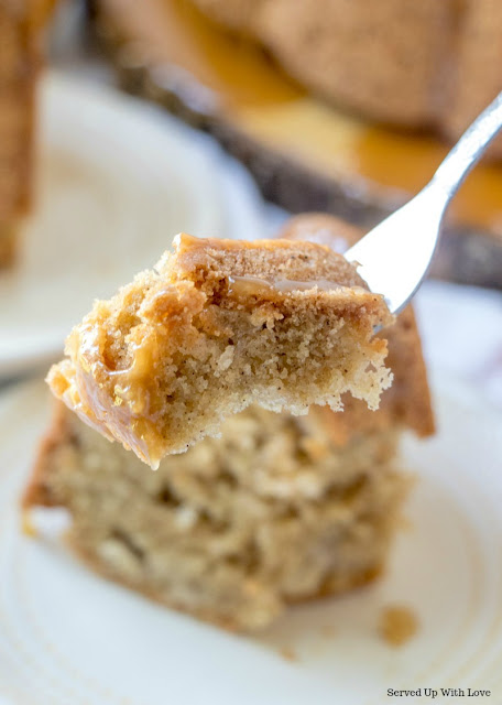 Caramel Apple Pound Cake recipe from Served Up With Love