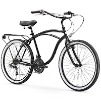 Sixthreezero Around the Block Men's Beach Cruiser Bicycle, 19" frame, available in a variety of colors and choice of 1, 3, 7 or 21 speeds