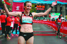 Celebrating after winning Toronto Marathon in 2:28.57