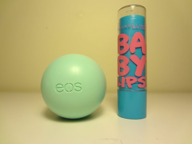 sweet mint eos lip balm, maybelline baby lips quenched lip balm