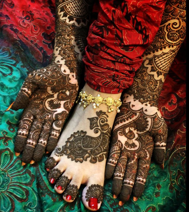Beautiful Latest Simple Arabic Pakistani Indian Bridal Girl Mehndi ...
