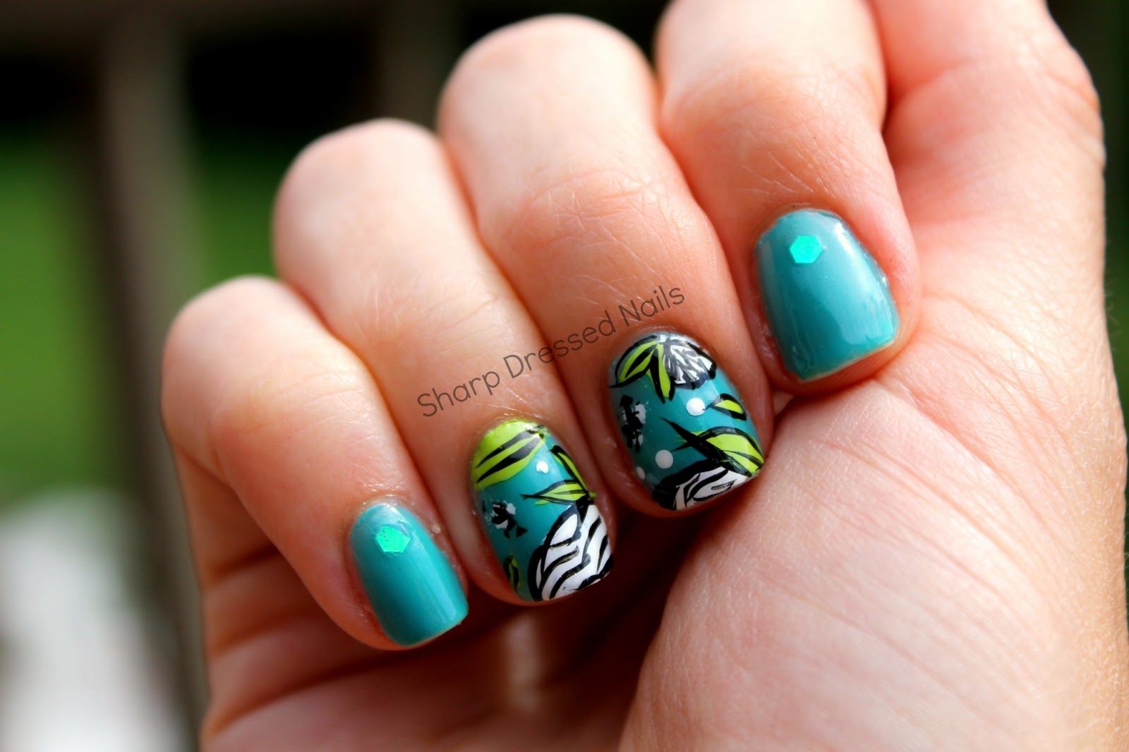 Sharp Dressed Nails Island Blooms Vera Bradley Nails