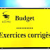 Le Budget Exercices corrigés