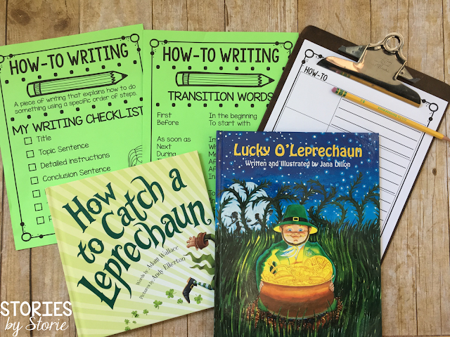Then it’s time to start prepping for St. Patrick’s Day! I know my students are going to be excited, so I might as well channel that energy into writing. Before starting our procedural writing, I like to read How to Catch a Leprechaun by Adam Wallace and Lucky O’Leprechaun (Lucky O’Leprechaun Series) by Jana Dillon. We use the ideas from these stories to draw our own leprechaun traps and explain the steps for making them.