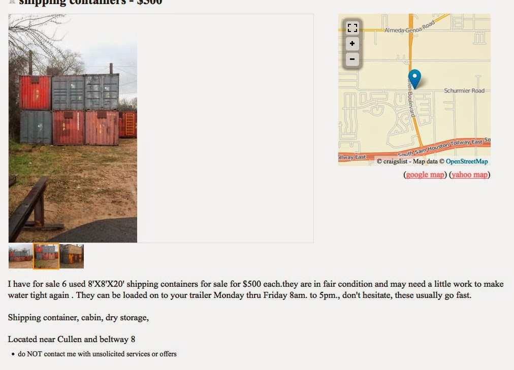 Boc CONTAINERS FOR SALE ON CRAIGSLIST
