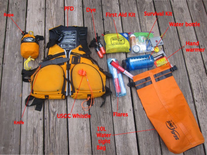 NJ Paddle Guy On the water Emergency / Survival Kit / Bail out bag