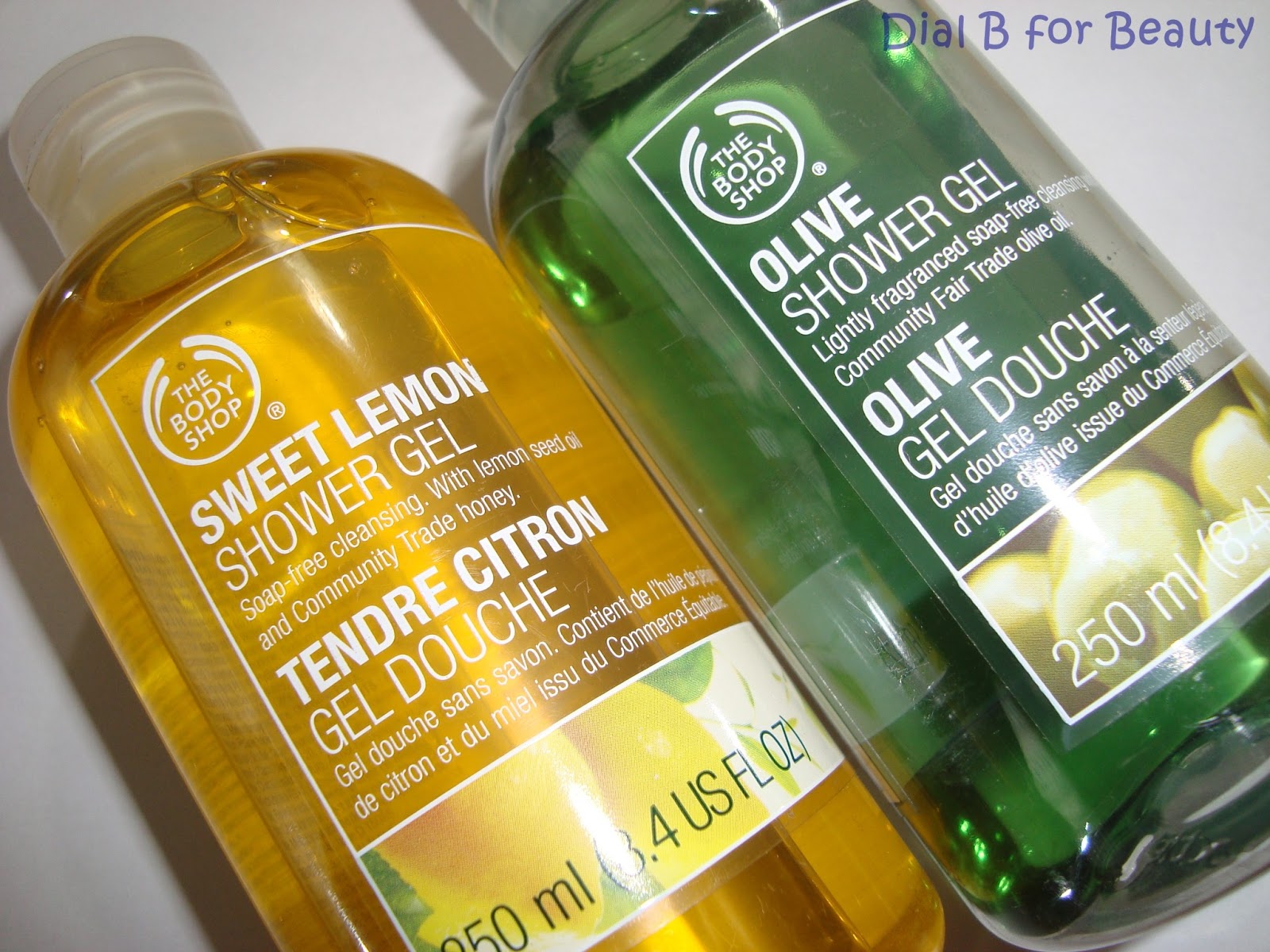 Dial B for Beauty The Body Shop Shower Gel Olive and Sweet Lemon