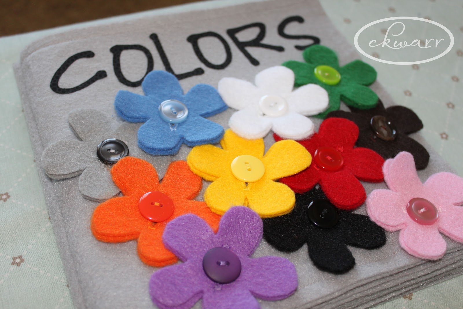 Crafty Endeavors Felt Quiet Book COLORS