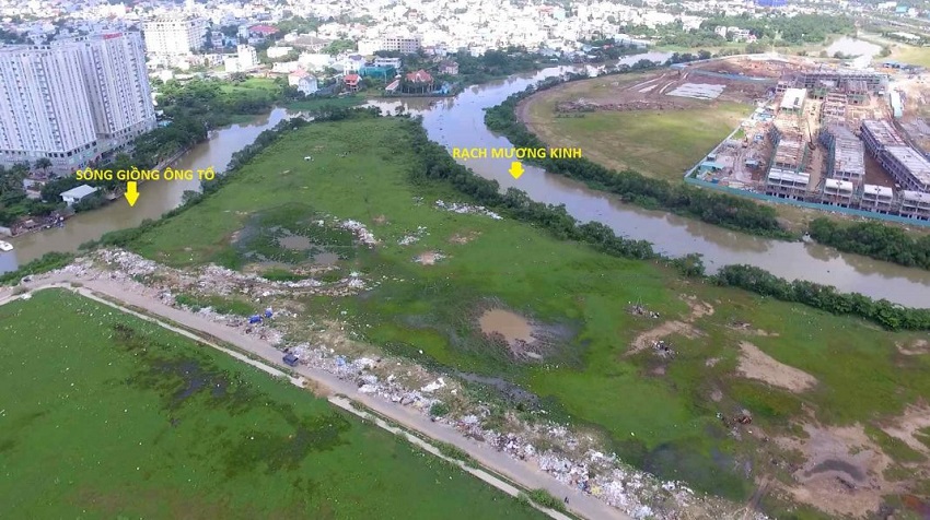 Tổng thể dự án nhìn từ trên cao hinh anh can ho gem riverside