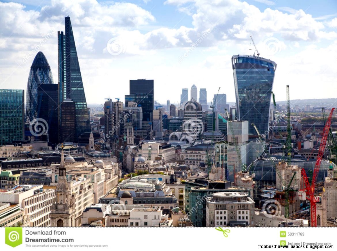 City Of London Panorama View From St Paul Cathedral Editorial