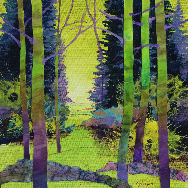 CAROL NELSON FINE ART BLOG Mixed Media Collage Landscape, "Raleigh