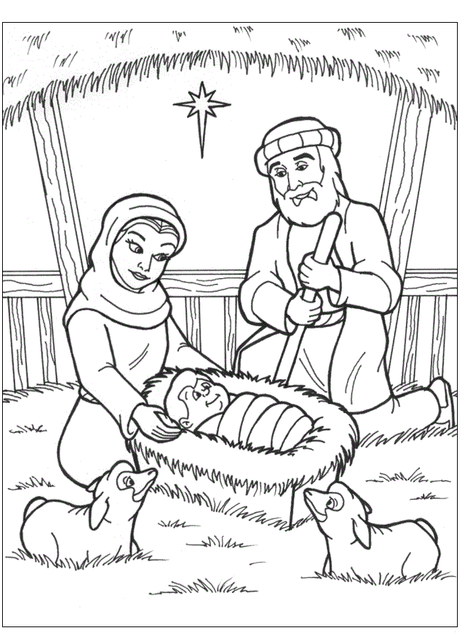 Colorear La Navidad ~ Dibujos Cristianos Para Colorear