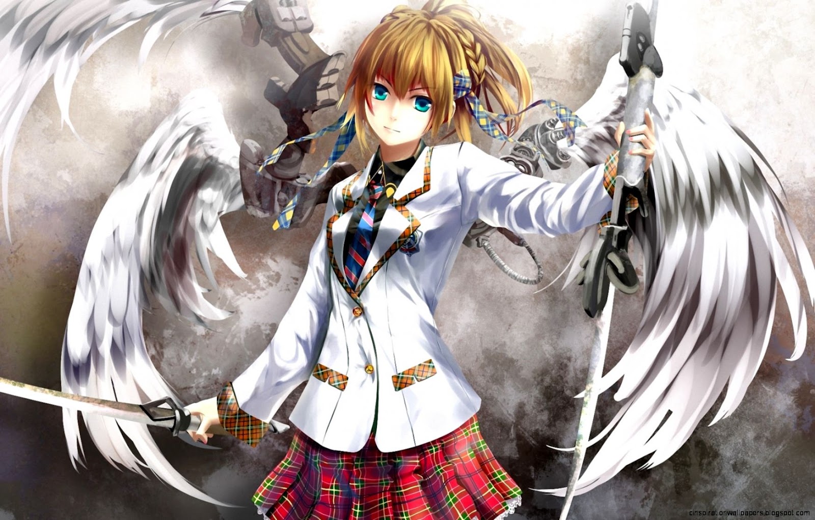 Anime Angel Girl with Weapons
