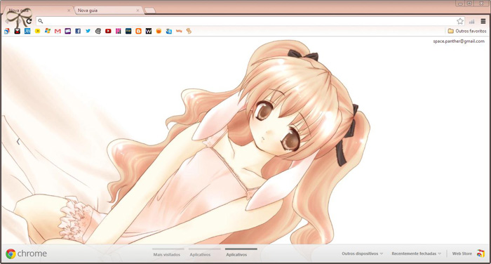 Google Chrome Themes Anime Girl In Pastel Tones