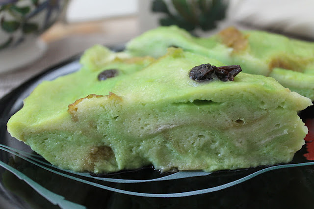 Puding Roti Pandan Kukus