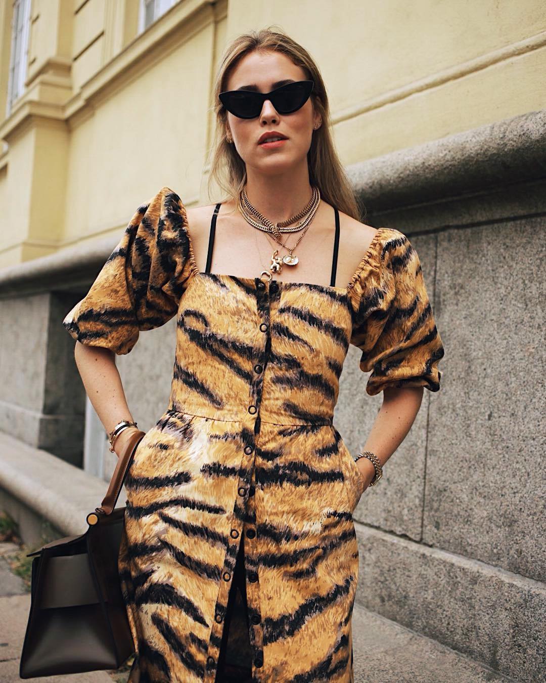 How to Wear a Tiger-Print Dress Like a Cool Scandi Girl