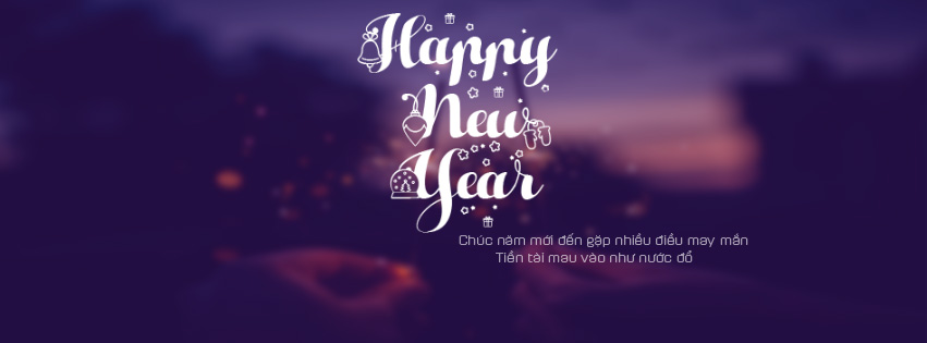 Ảnh Bìa Chữ Happy New Year 2019 HD Cực Đẹp Facebook