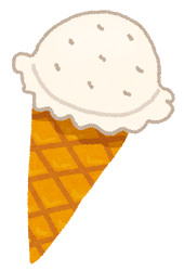 アイスクリームのイラスト「バニラ」