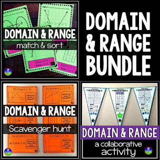 Domain and Range activities bundle