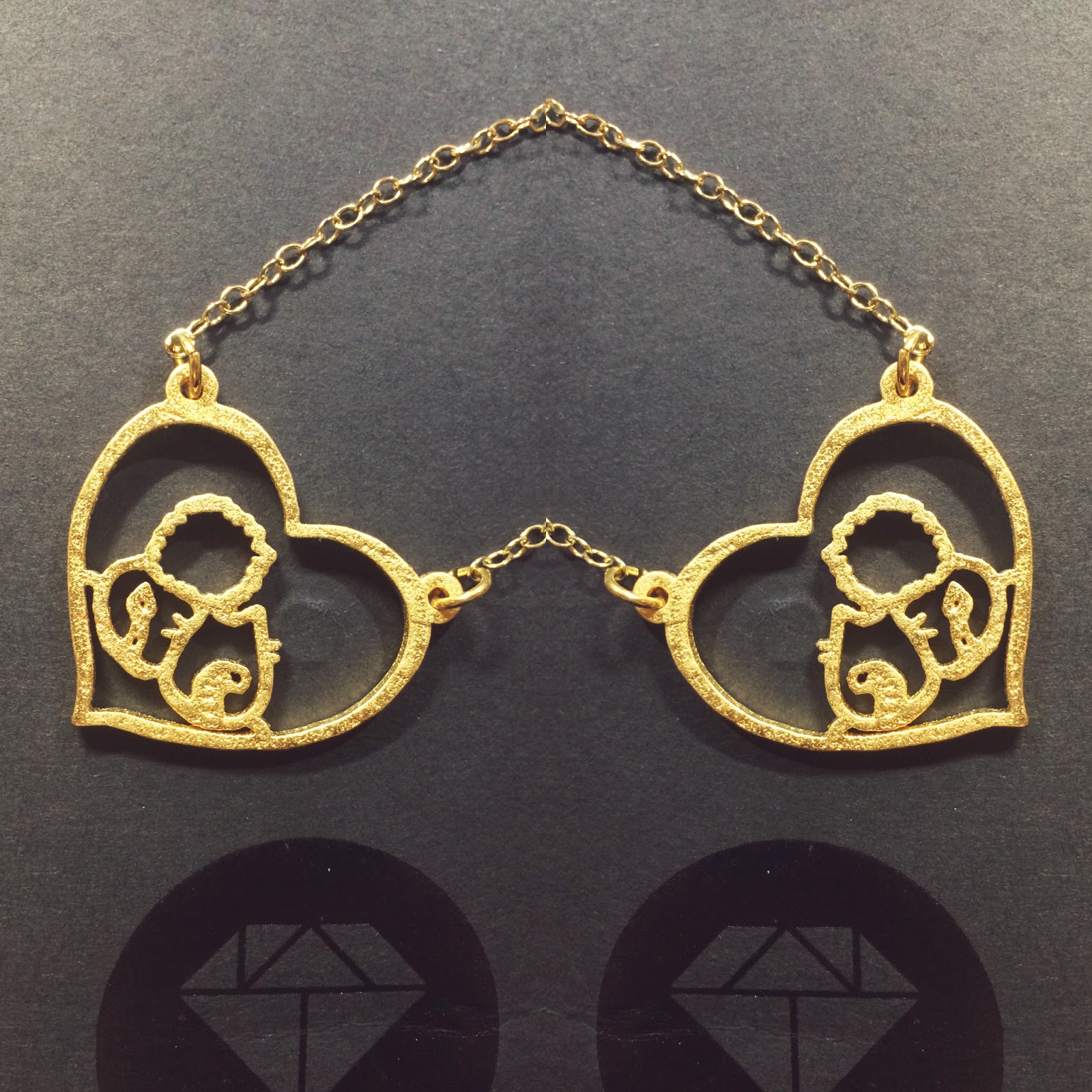 Zazzy customized 3D printed jewellery fantail flo