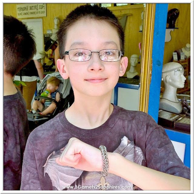 Chain mail bracelet souvenir from Mardigan's Maile at King Richard's Faire 2015 #krfaire