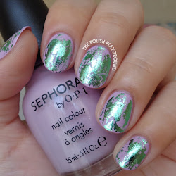 foil metallic nail purple polish opi