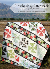 Pinwheels and Patchwork free quilt pattern by A Bright Corner