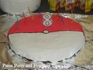 Pokeball Cake for a Pokemon Party