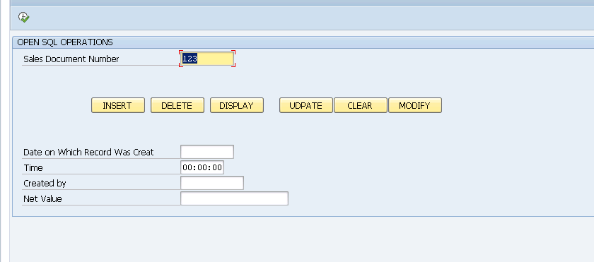 SAP TECH: Open Sql Statements