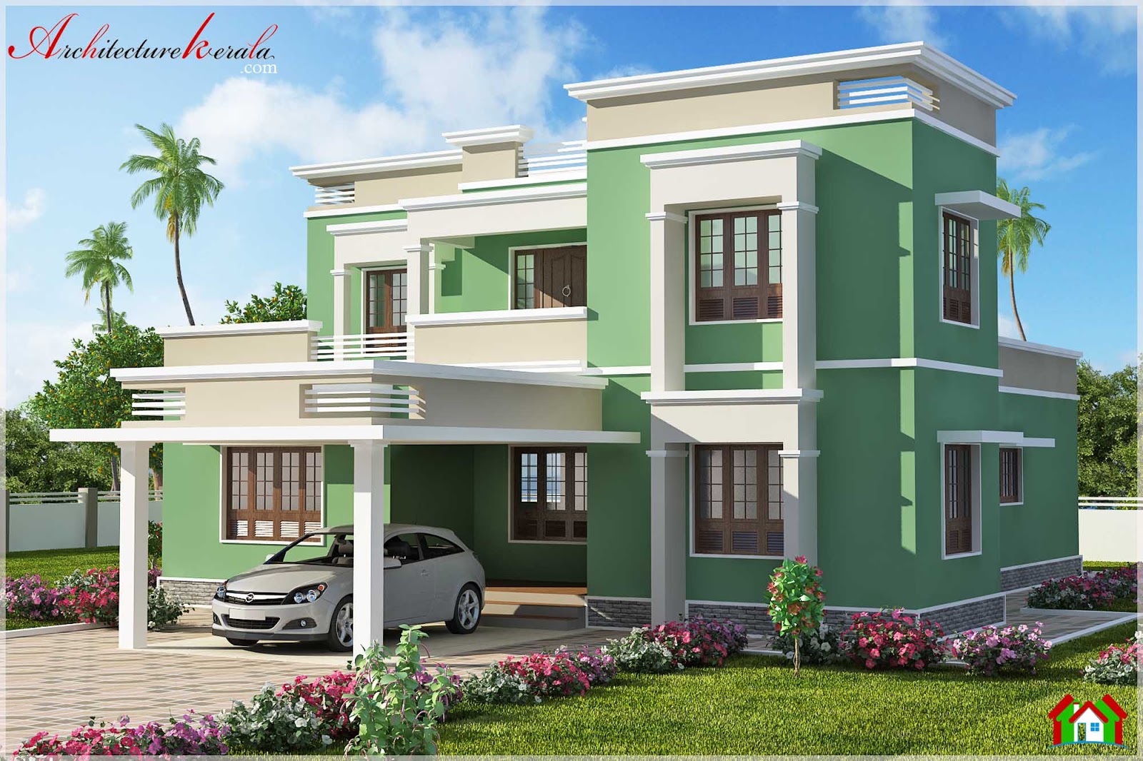 2500 SQUARE FEET SIMPLE  CONTEMPORARY STYLE HOUSE  ELEVATION  