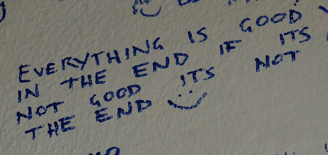 wall writing in a restaurant penang