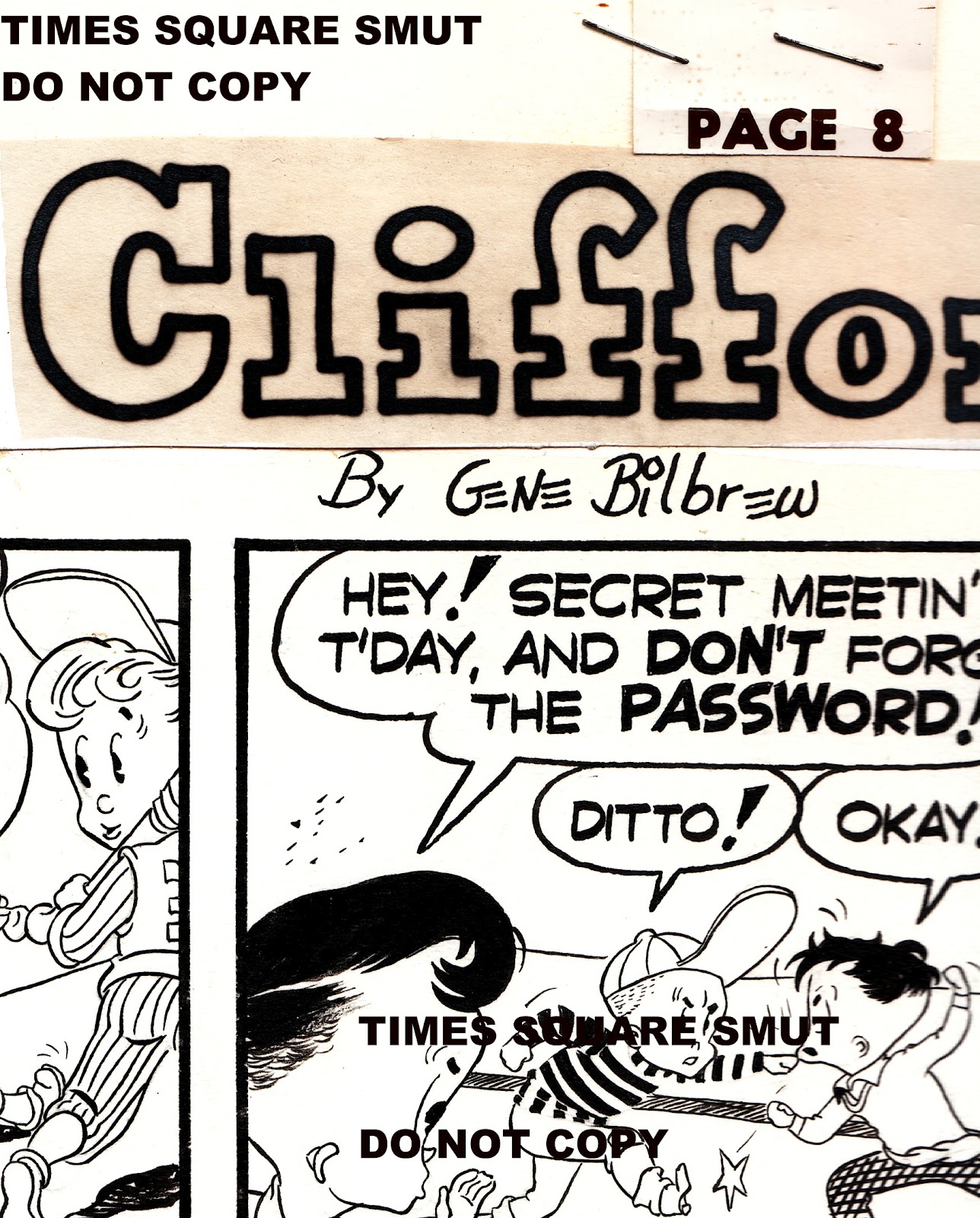 Times Square Smut: Gene Bilbrew Early Original Illustration for