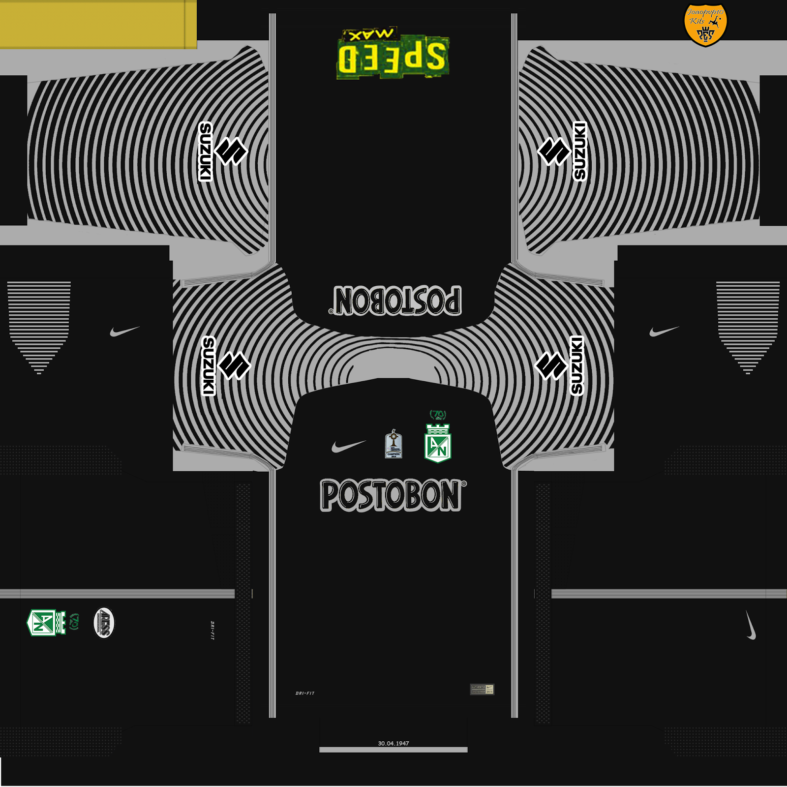 PES 2017. Kits Atlético Nacional 2017 (PC/PS4) by