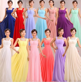 Thick Strap Chiffon Bridesmaid Dress