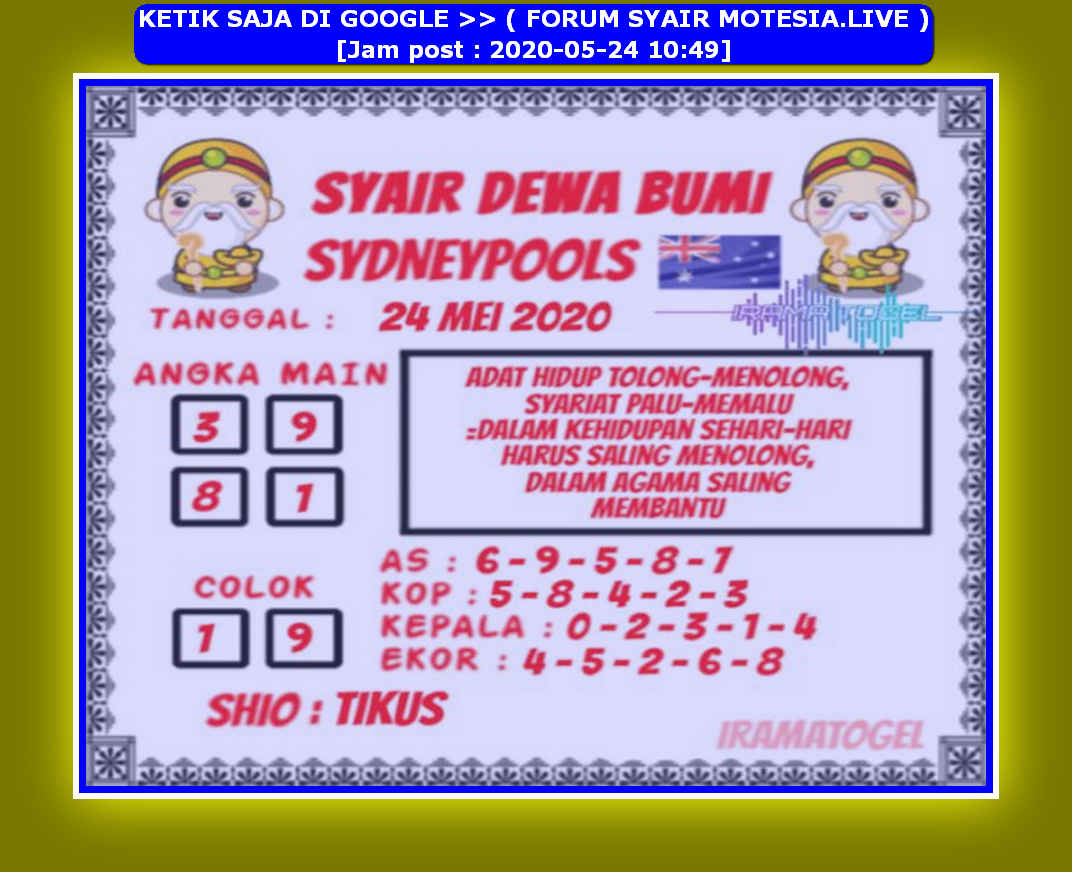 Royal syair sydney