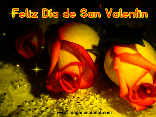 Imagenes de rosas con frases para San Velentin con movimiento