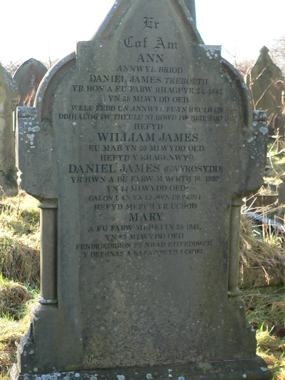 The Daniel James Project: Gwyrosydd's Grave