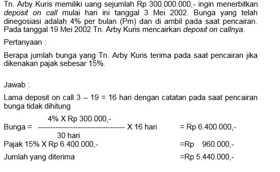 Deposit On Call Our Akuntansi