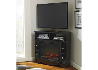  TV corner unit with fireplace