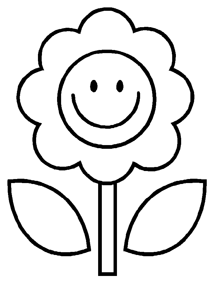 Kids Page: Simple Flower Hellocom Coloring Pages