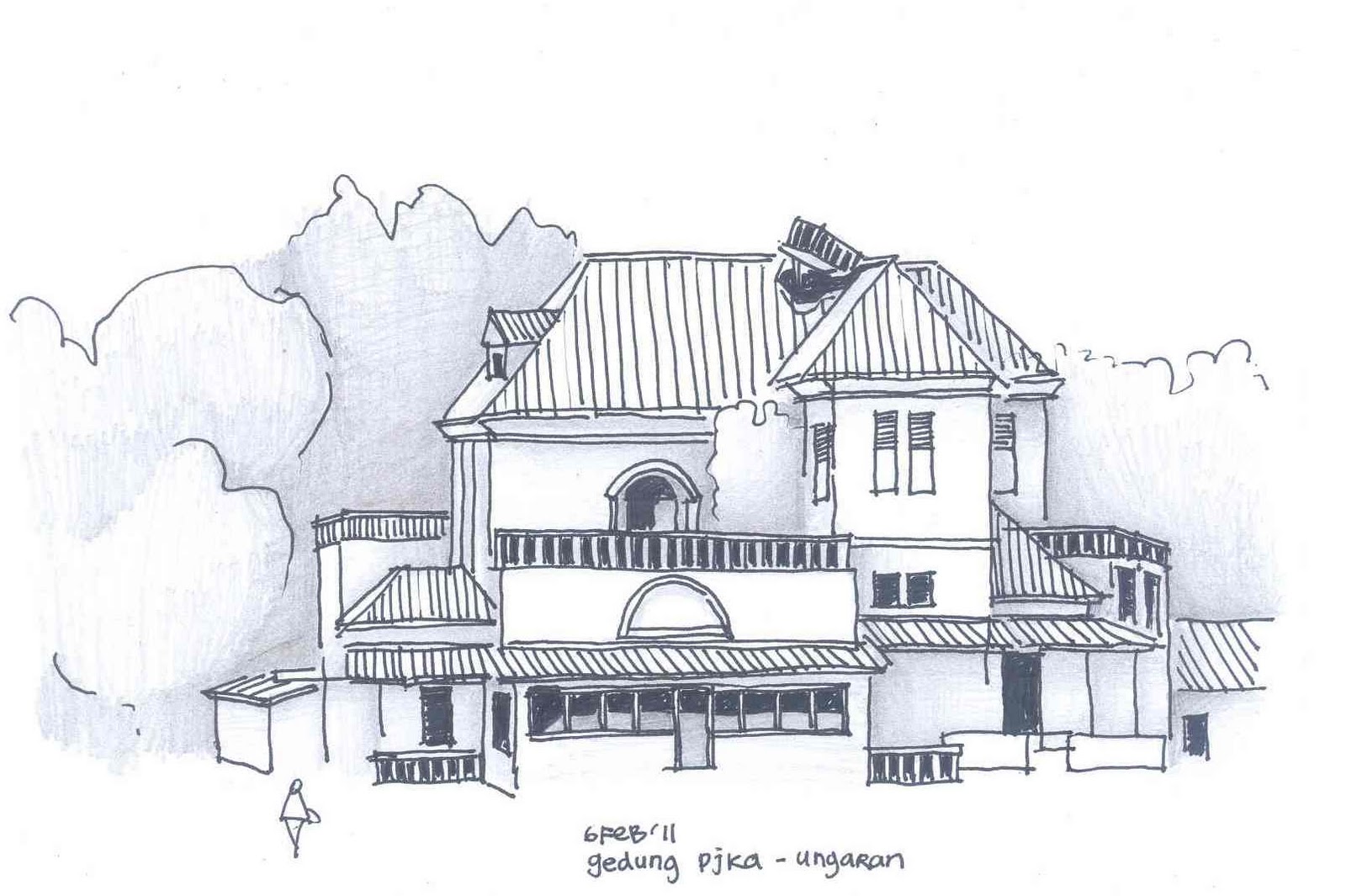 YUSAs SKETCH BOOK Gedung PJKA Ungaran