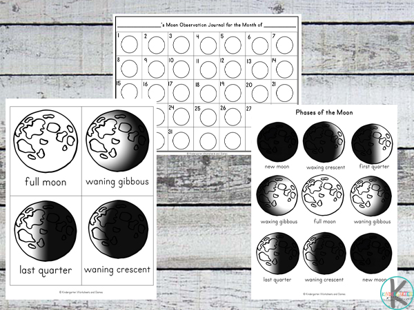 Moon Phases Worksheets