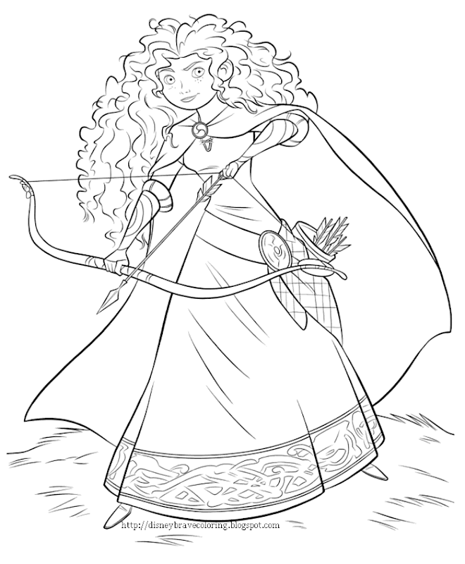 Free Disney Pixar movie Brave coloring pages and coloring sheets of  title=