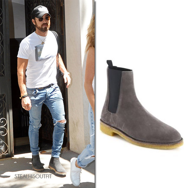 gray suede chelsea boots mens