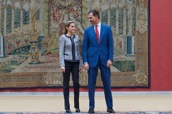 King Felipe and Queen Letizia attended a meeting t Palacio de El Pardo