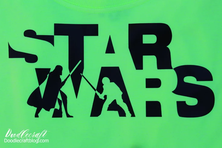 Make a custom star wars t-shirt with black vinyl