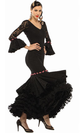 Resultado de imagen de trajes de flamenca negro
